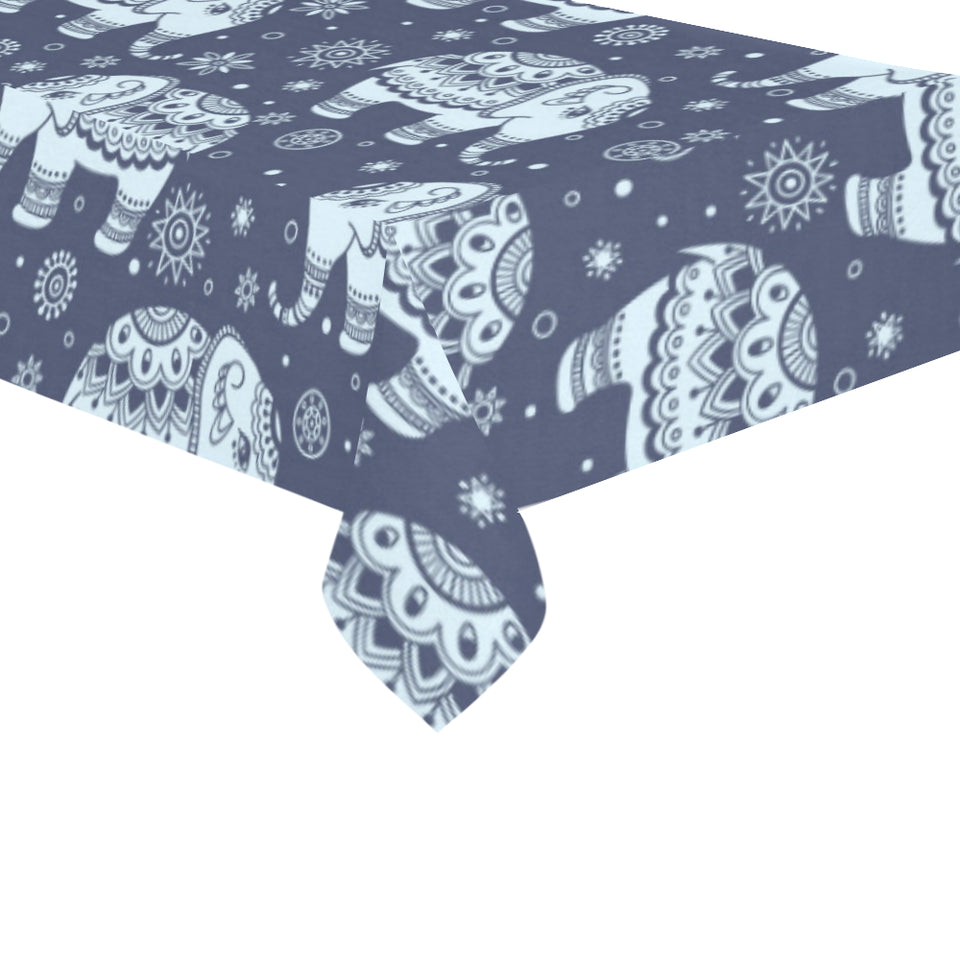 Elephant tribal design pattern Tablecloth