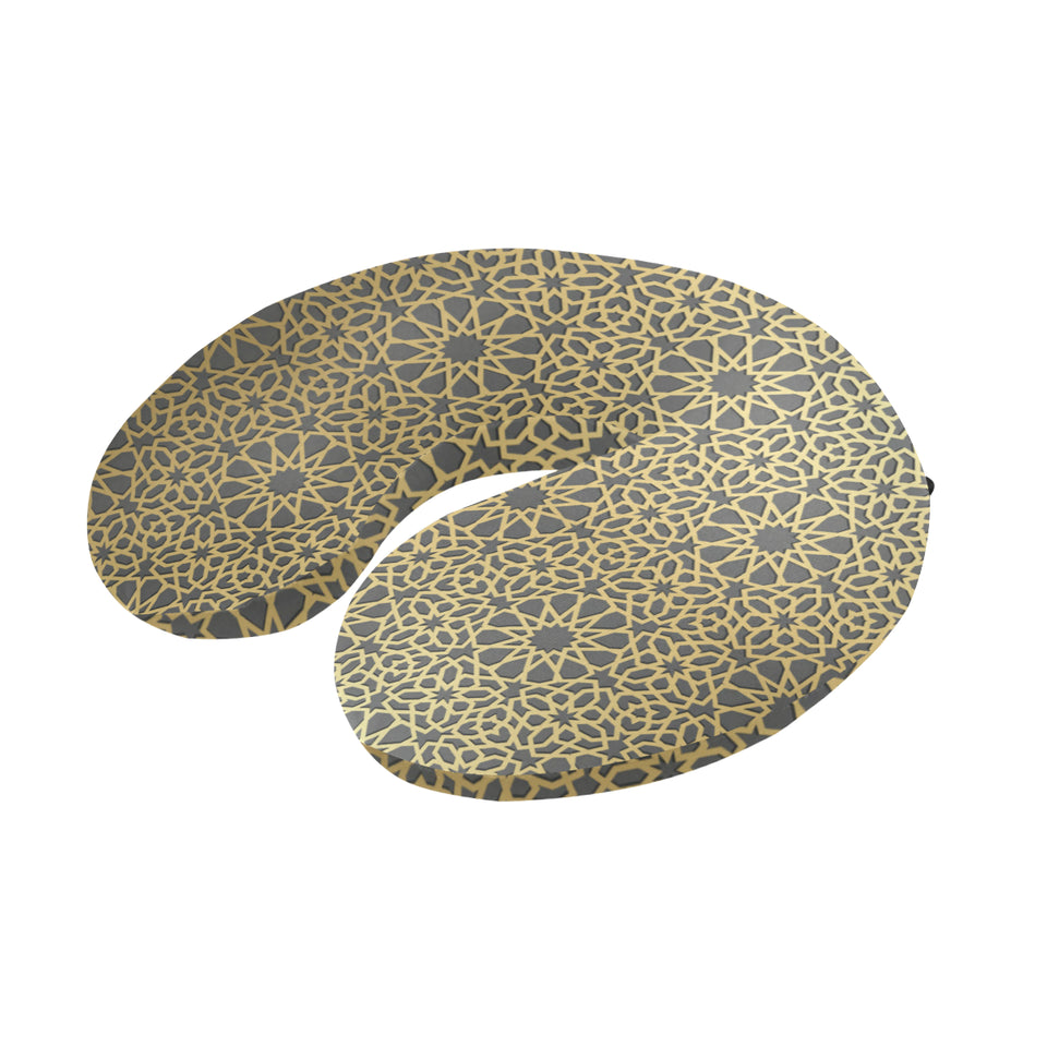arabic star gold pattern U-Shaped Travel Neck Pillow