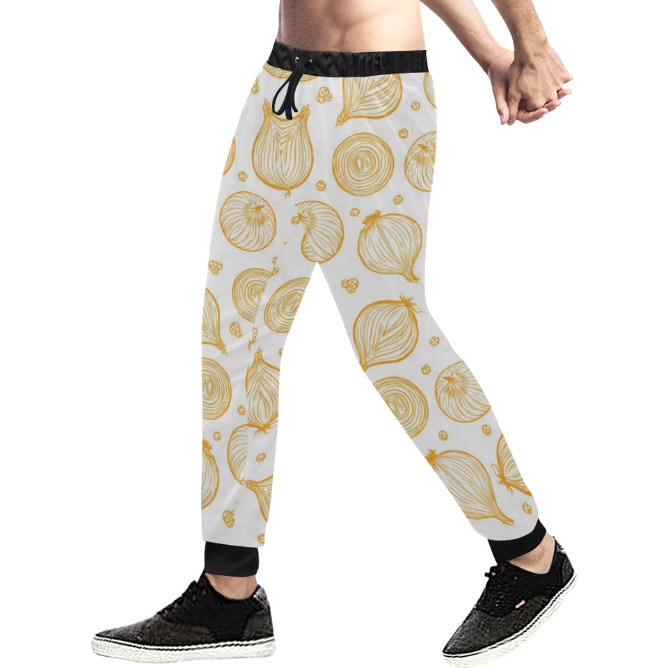 hand drawn onion pattern Unisex Casual Sweatpants