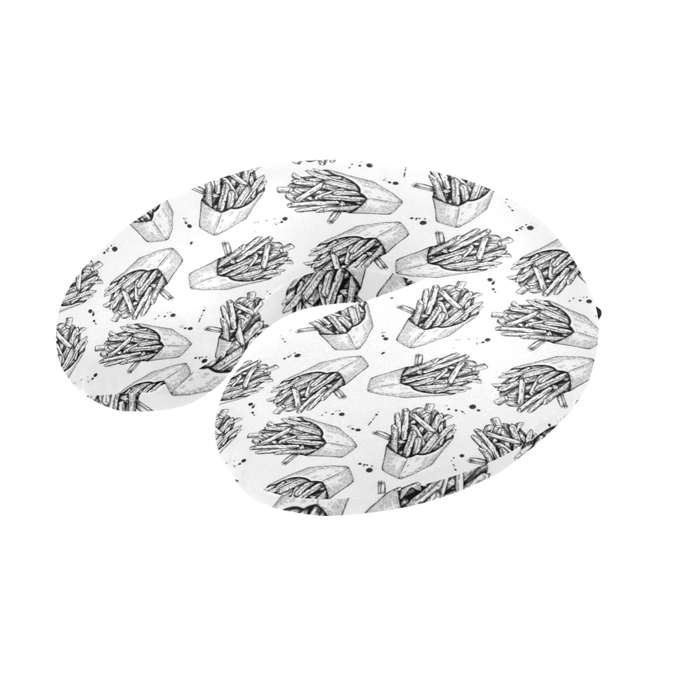 Hand drawn french fries pattern U-Shaped Travel Neck Pillow