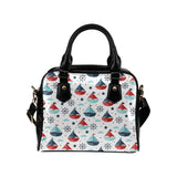 Cute color paper sailboat pattern Shoulder Handbag
