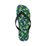 Lime ice flower pattern Unisex Flip Flops