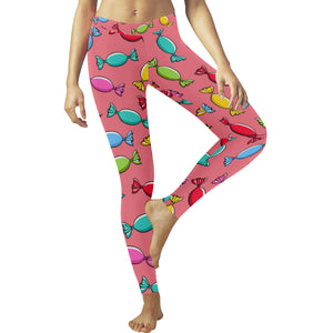 Colorful wrapped candy pattern Women's Legging Fulfilled In US