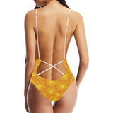 Sun orange background Women's One-Piece Swimsuit