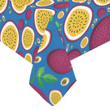 Passion fruit blue background Tablecloth