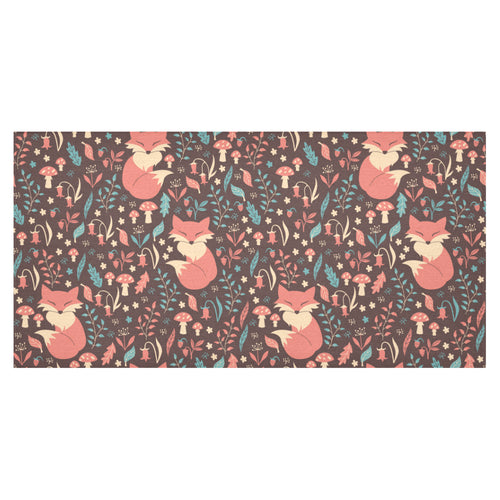 fox leaves mushroom pattern Tablecloth