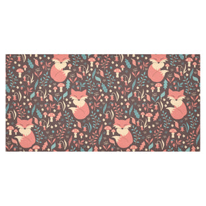 fox leaves mushroom pattern Tablecloth