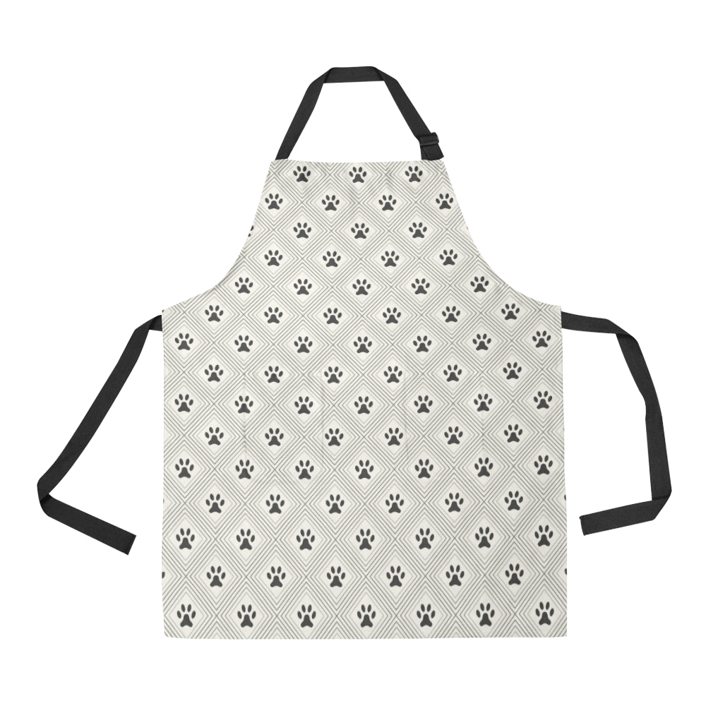 Dog Paws Pattern Print Design 03 All Over Print Adjustable Apron