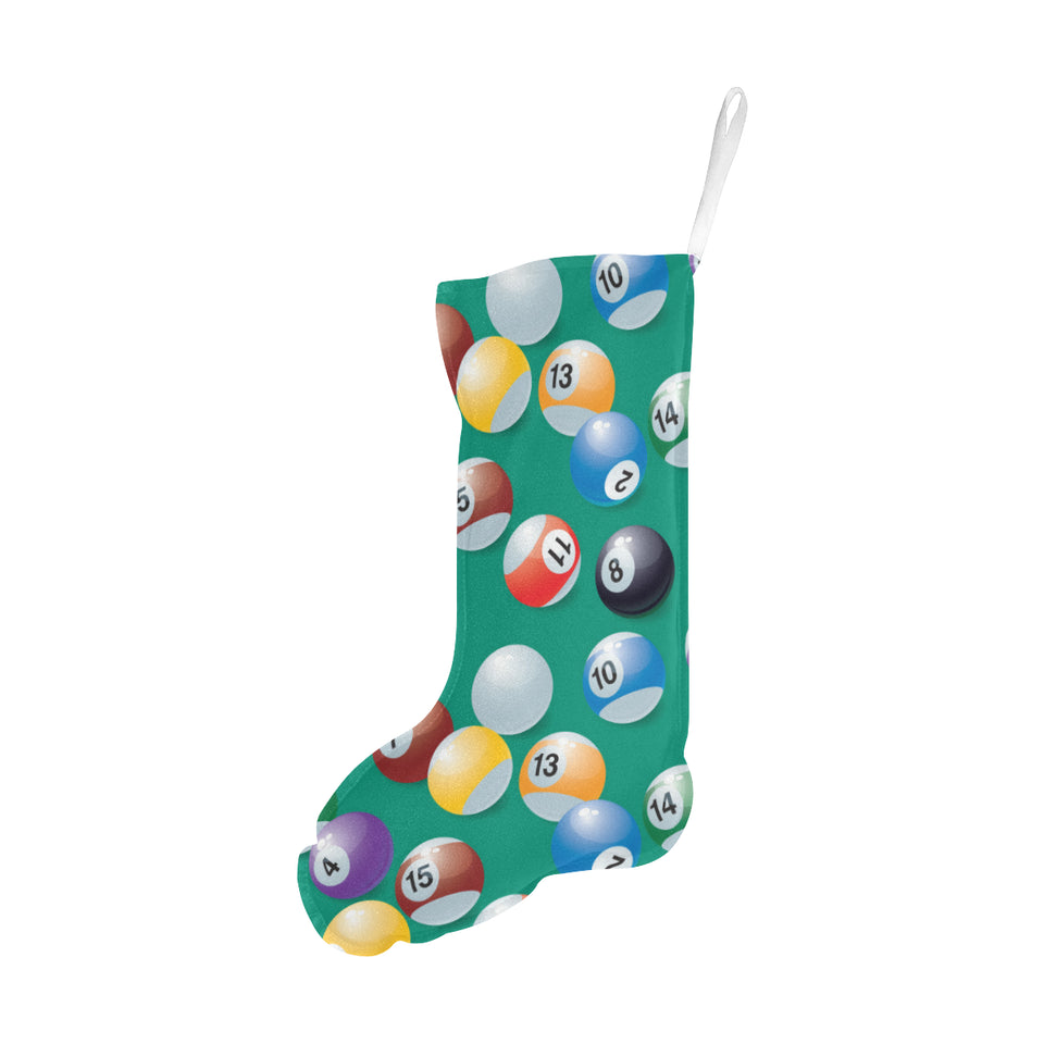 Billiard Ball Pattern Print Design 01 Christmas Stocking