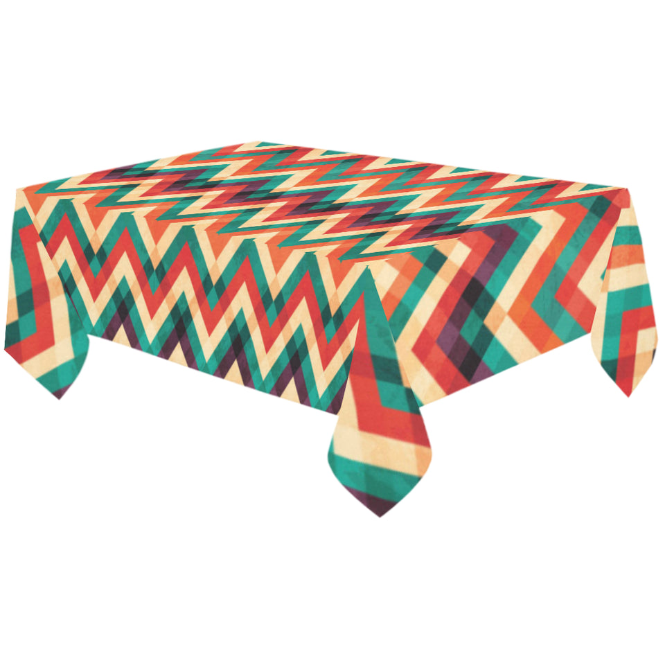 zigzag chevron colorful pattern Tablecloth