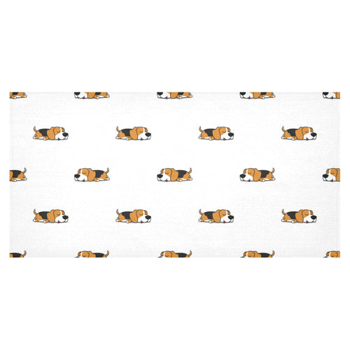 Cute beagle dog sleeping pattern Tablecloth