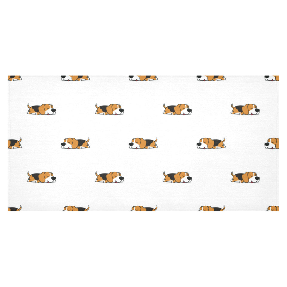Cute beagle dog sleeping pattern Tablecloth
