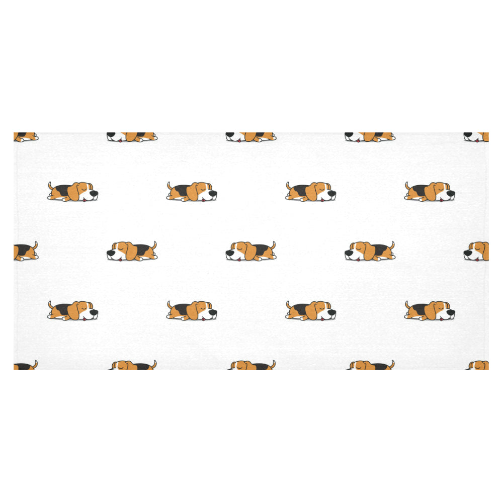 Cute beagle dog sleeping pattern Tablecloth
