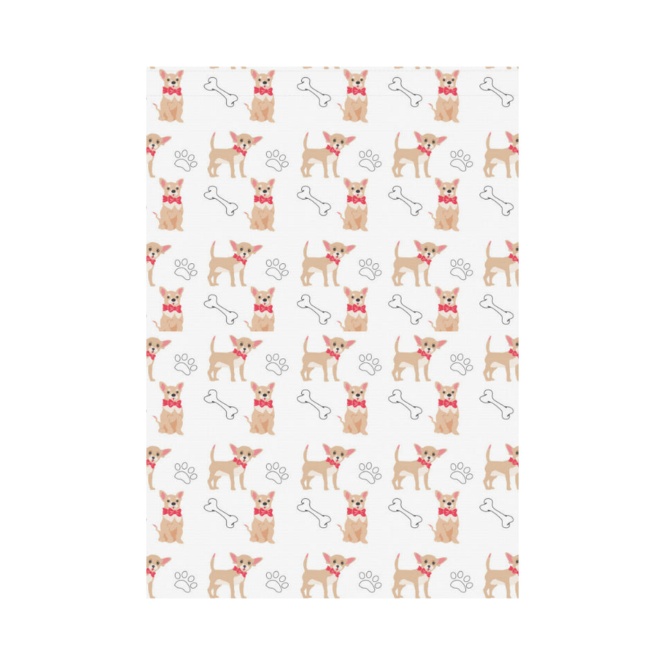 Chihuahua bone paw pattern House Flag Garden Flag