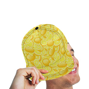 lemon pattern All Over Print Snapback Cap
