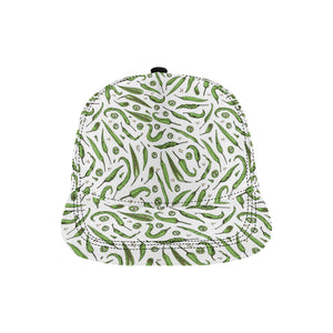 Hand drawn sketch style green Chili peppers patter All Over Print Snapback Cap