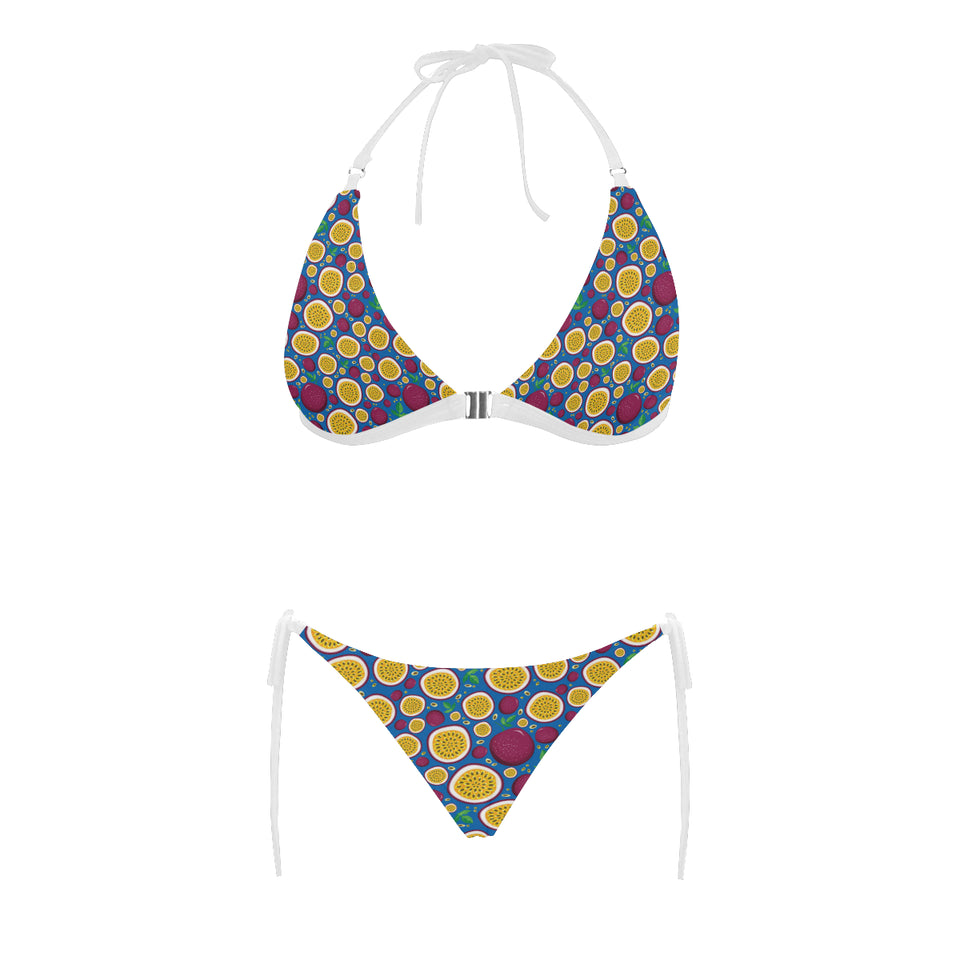 Passion fruit blue background Sexy Bikinis Two-Piece Swimsuits