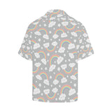 Cute rainbow clound star pattern Men's All Over Print Hawaiian Shirt