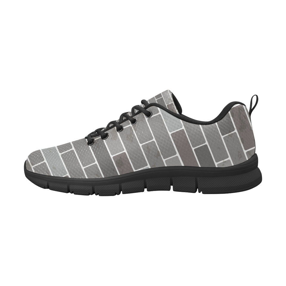 Brick Printed Pattern Print Design 05 Men's Breathable Sneakers ( Model 055)