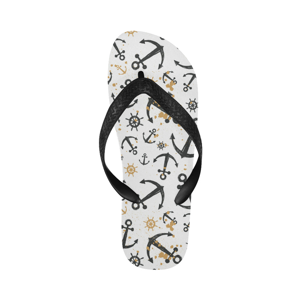 Anchors Rudders pattern Unisex Flip Flops