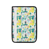 Cute parrot toucan flamingo cactus exotic leaves p Car Seat Belt Cover