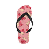 Cake cherry pattern Unisex Flip Flops