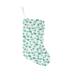 Green ginkgo leaves pattern Christmas Stocking