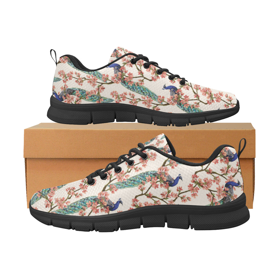 Peacock tropical flower pattern Men's Sneaker Shoes