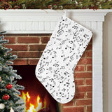 Music Notes Pattern Print Design 04 Christmas Stocking