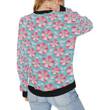 3D sakura cherry blossom pattern Women's Crew Neck Sweatshirt