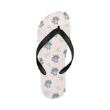 cute raccoons leaves pattern Unisex Flip Flops