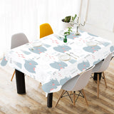 cute rhino heart pattern Tablecloth