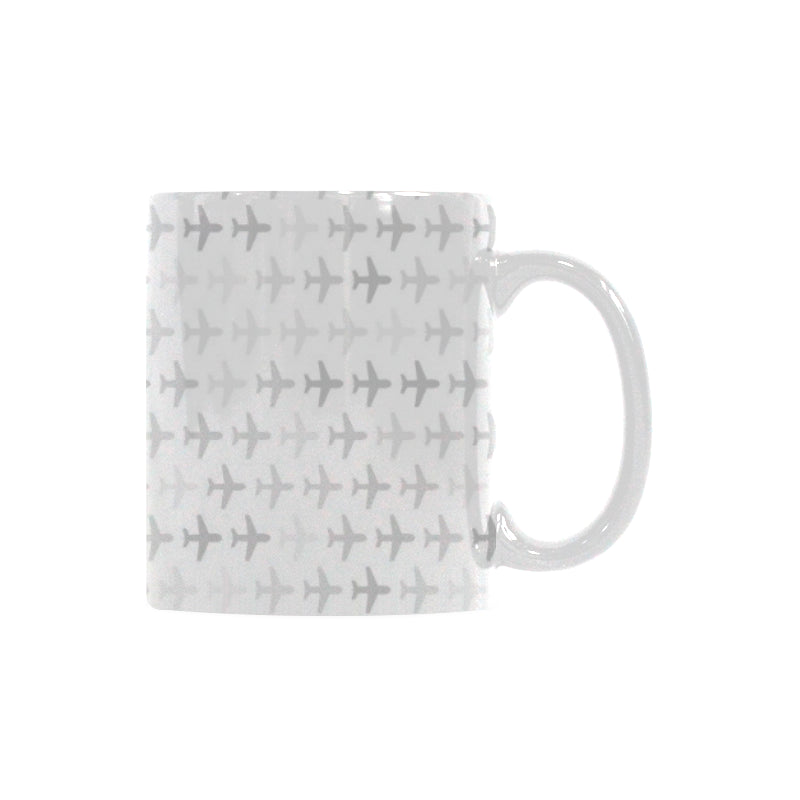 Airplane print pattern Classical White Mug (Fulfilled In US)