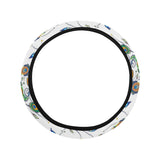 Peacock feather pattern Car Steering Wheel Cover