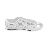 Cute Rhino pattern Men's Low Top Shoes White
