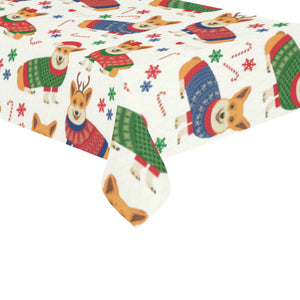 Corgi Christmas Pattern Tablecloth