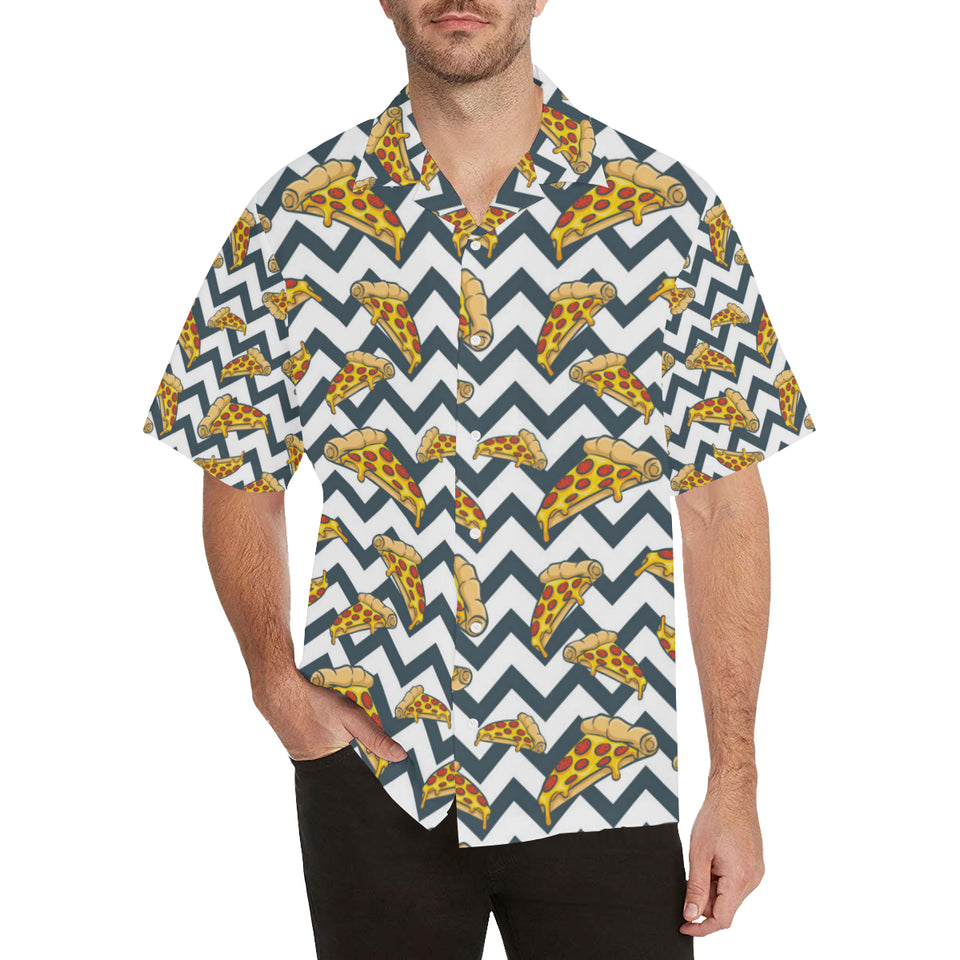 Pizza design pattern Men's All Over Print Hawaiian Shirt