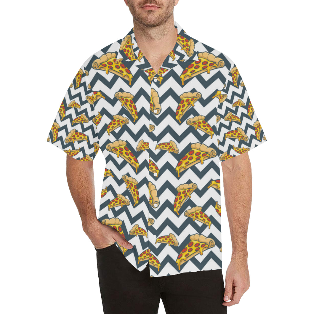 Pizza design pattern Men's All Over Print Hawaiian Shirt
