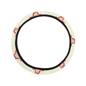 Golden Retriever Pattern Print Design 01 Car Steering Wheel Cover