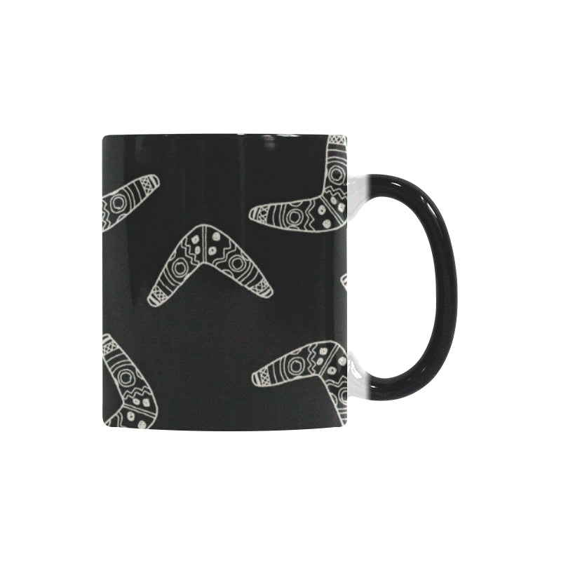 Hand drawn boomerang Australian aboriginal ornamen Morphing Mug Heat Changing Mug