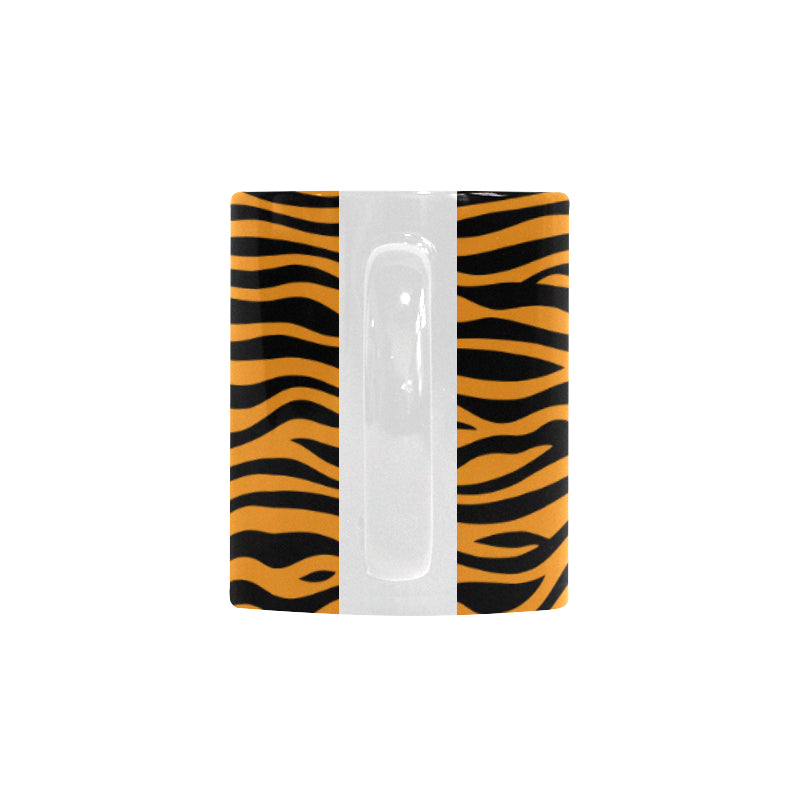 Bengal tigers skin print pattern background Classical White Mug (Fulfilled In US)