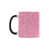 Sweet candy pink background Morphing Mug Heat Changing Mug
