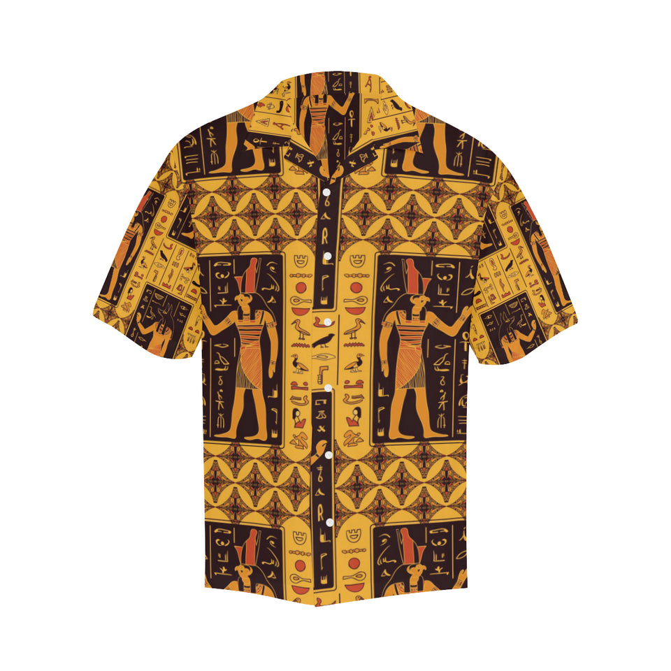 Egypt Hieroglyphics Pattern Print Design 05 Men's All Over Print Hawaiian Shirt (Model T58)