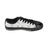 Cute sea otters pattern Men's Low Top Canvas Shoes Black