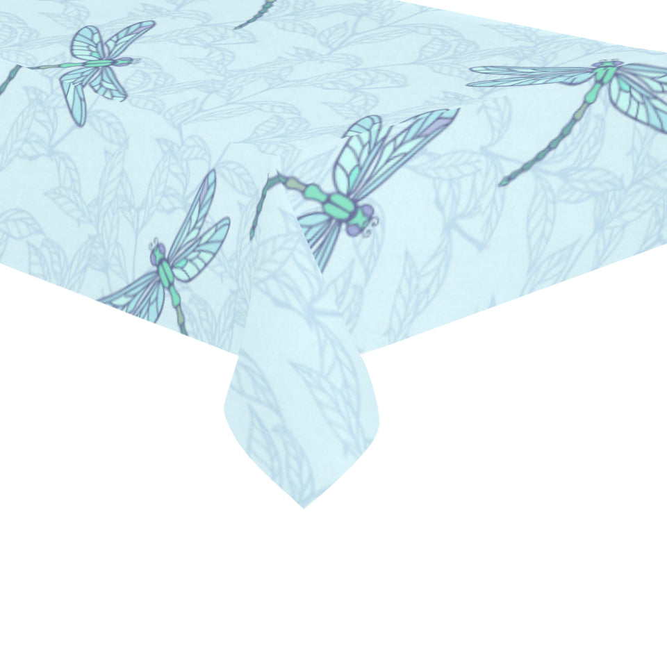Dragonfly pattern blue background Tablecloth