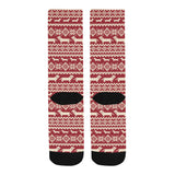 Dachshund Nordic pattern Crew Socks