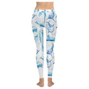 Watercolor dolphin pattern Women's Legging Fulfilled In US