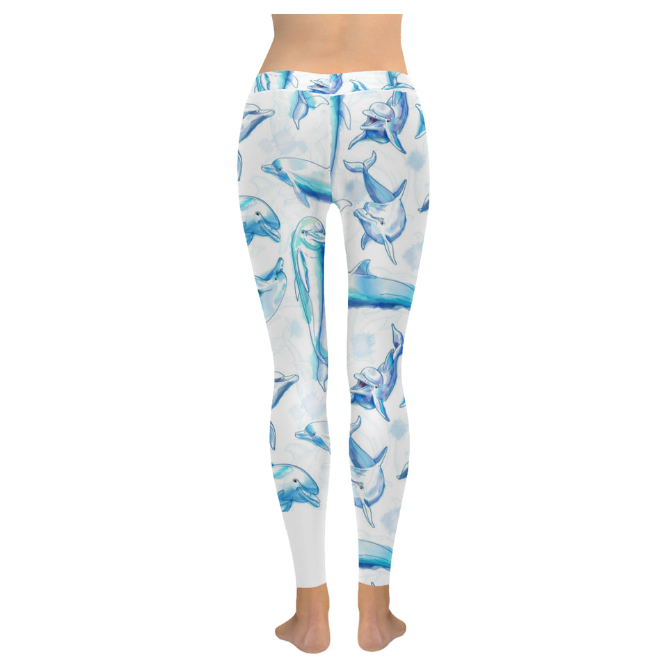 Watercolor dolphin pattern Women's Legging Fulfilled In US