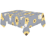 Cute hamster sunflower pattern background Tablecloth