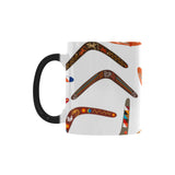 Boomerang Australian aboriginal ornament pattern Morphing Mug Heat Changing Mug